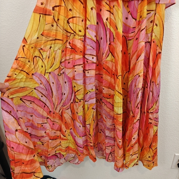 FARM RIO Nwot Ombre Bananas Crossed Back Square Neck Maxi Dress XS Women's - Picture 10 of 15